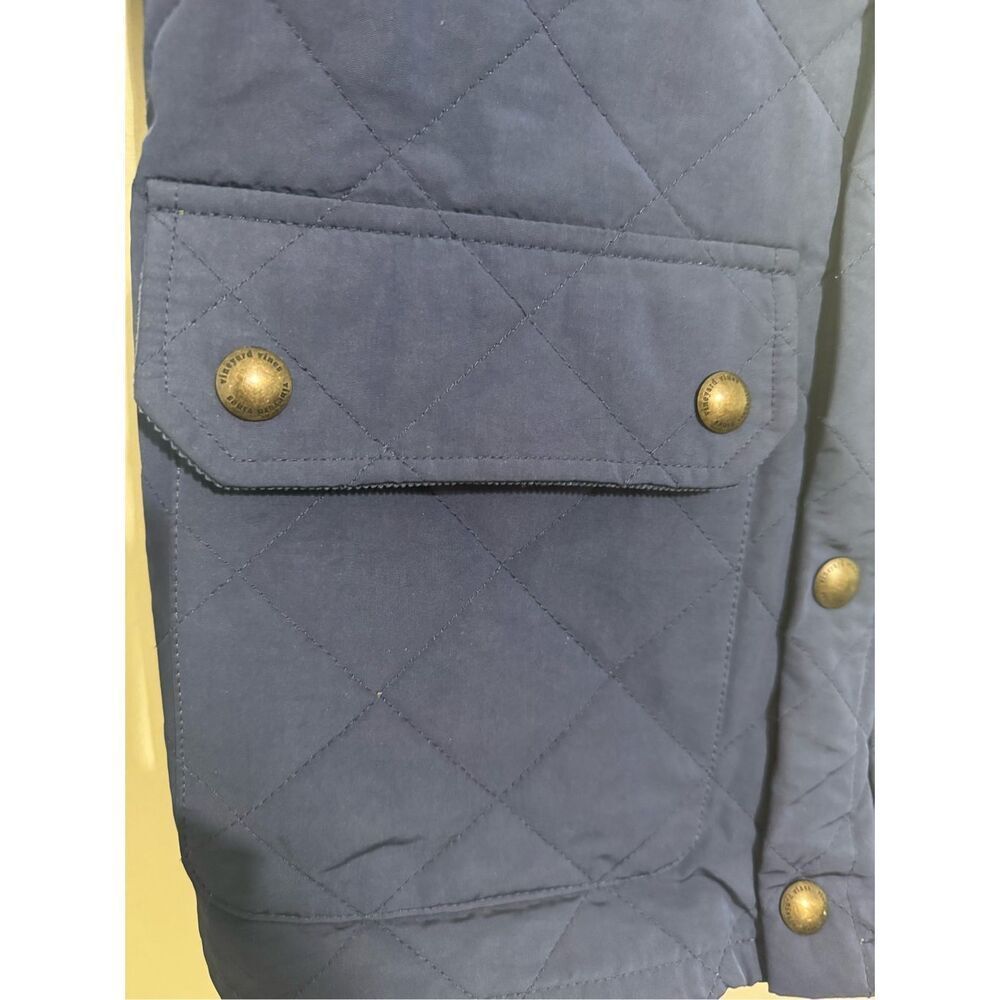 Vintage y2k Vineyard Vines diamond quilted chore barn coat lined XS navy jacket - Picture 6 of 13